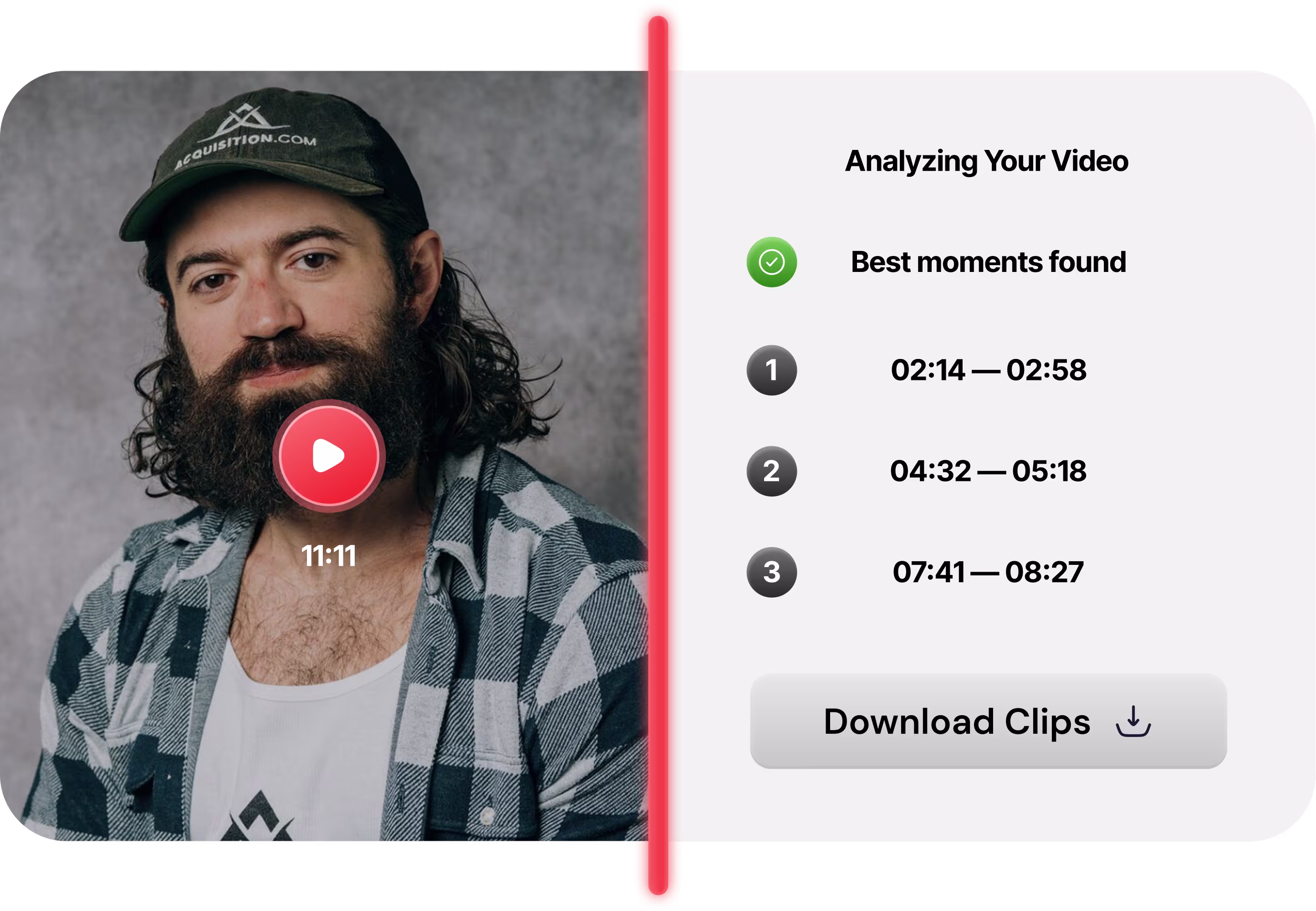 VClip turning long videos into ready-to-post short clips